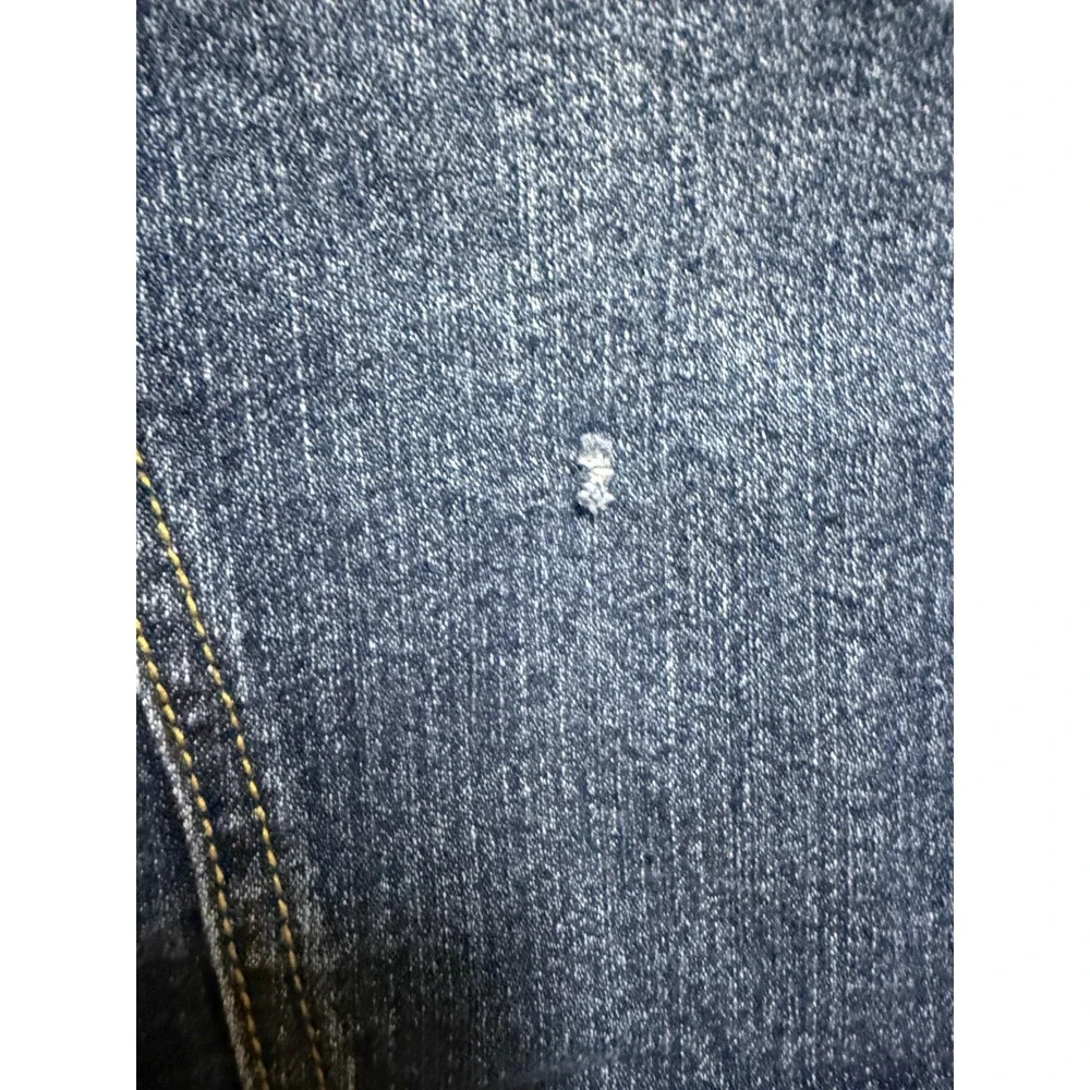 lei Girls Blue Denim Cropped Trucker Jacket Medium Wash Size M‎ 7/8